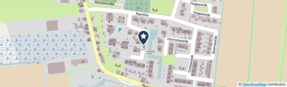 Kaartweergave Cabbeweide in Westmaas
