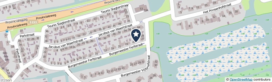 Kaartweergave Burgemeester Ferfstraat 26 in Westzaan