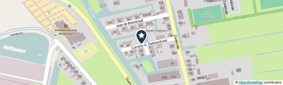 Kaartweergave Cornelis G. Dekkerstraat 14 in Westzaan