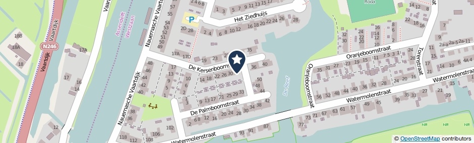 Kaartweergave De Kersenboomstraat 34 in Westzaan