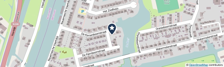 Kaartweergave De Kersenboomstraat 36 in Westzaan