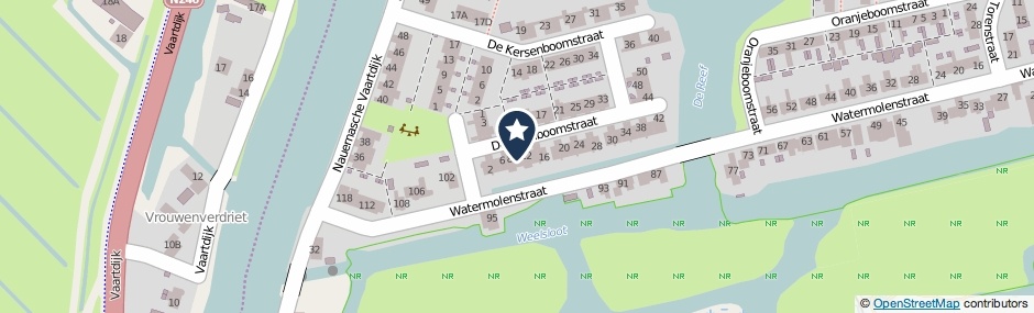 Kaartweergave De Palmboomstraat 10 in Westzaan