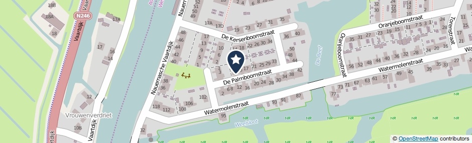 Kaartweergave De Palmboomstraat 11 in Westzaan