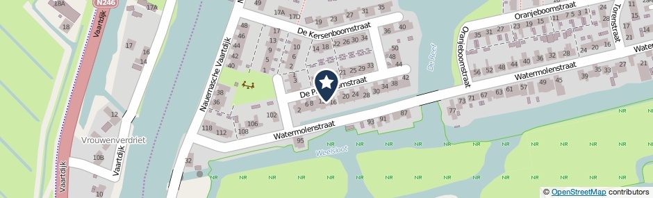 Kaartweergave De Palmboomstraat 14 in Westzaan