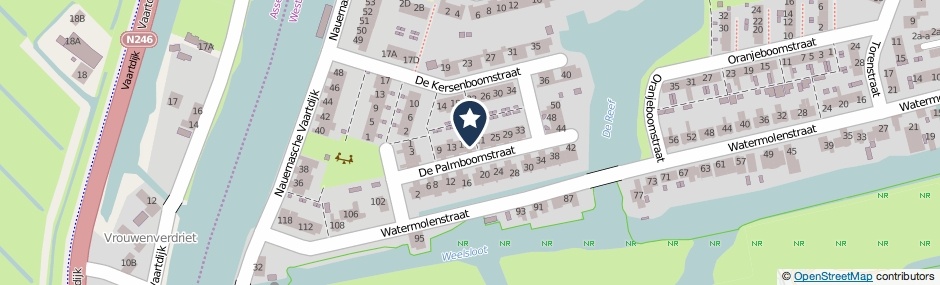 Kaartweergave De Palmboomstraat 19 in Westzaan