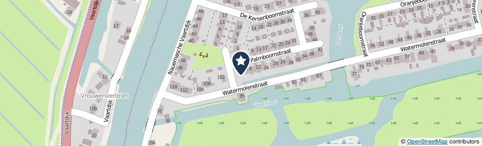 Kaartweergave De Palmboomstraat 2 in Westzaan