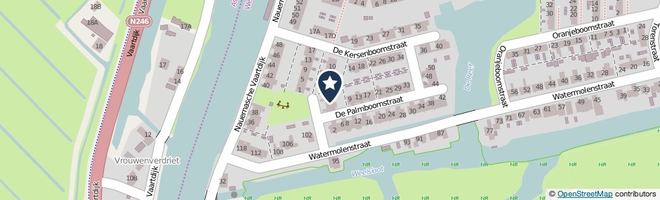 Kaartweergave De Palmboomstraat 3 in Westzaan