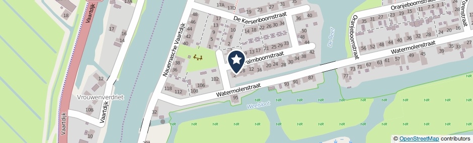 Kaartweergave De Palmboomstraat 4 in Westzaan