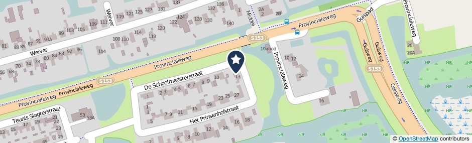 Kaartweergave De Schoolmeesterstraat 12 in Westzaan