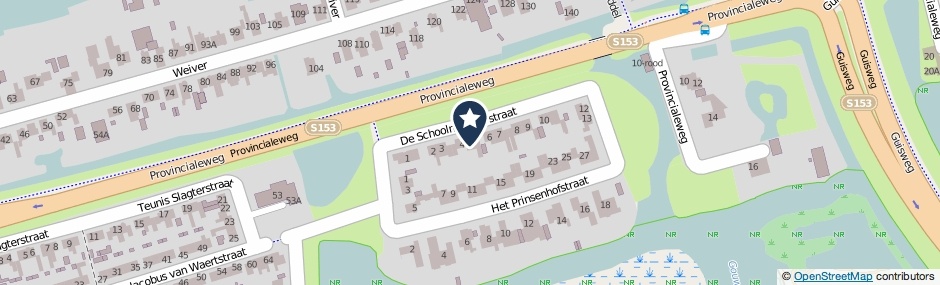 Kaartweergave De Schoolmeesterstraat 5 in Westzaan