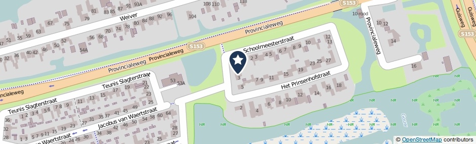 Kaartweergave Het Prinsenhofstraat 1 in Westzaan