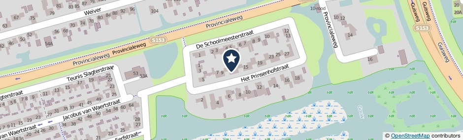 Kaartweergave Het Prinsenhofstraat 11 in Westzaan