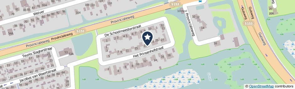 Kaartweergave Het Prinsenhofstraat 21 in Westzaan