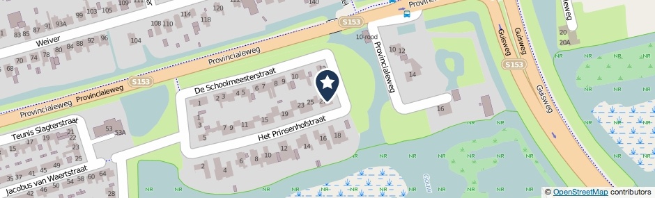 Kaartweergave Het Prinsenhofstraat 29 in Westzaan