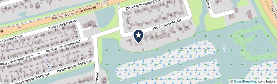 Kaartweergave Het Prinsenhofstraat 4 in Westzaan