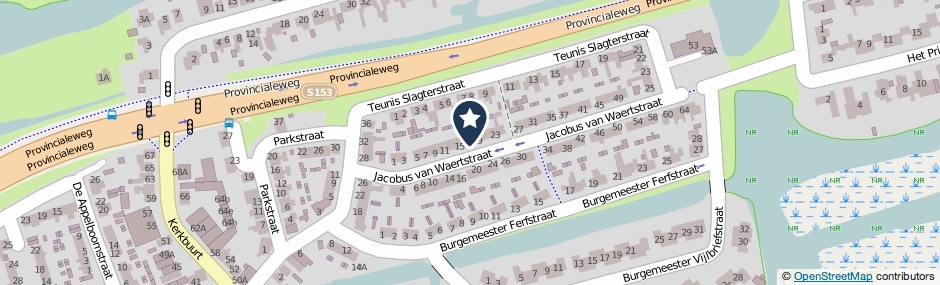 Kaartweergave Jacobus Van Waertstraat 17 in Westzaan