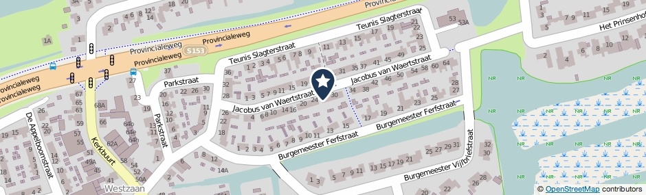 Kaartweergave Jacobus Van Waertstraat 26 in Westzaan