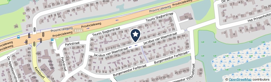 Kaartweergave Jacobus Van Waertstraat 27 in Westzaan