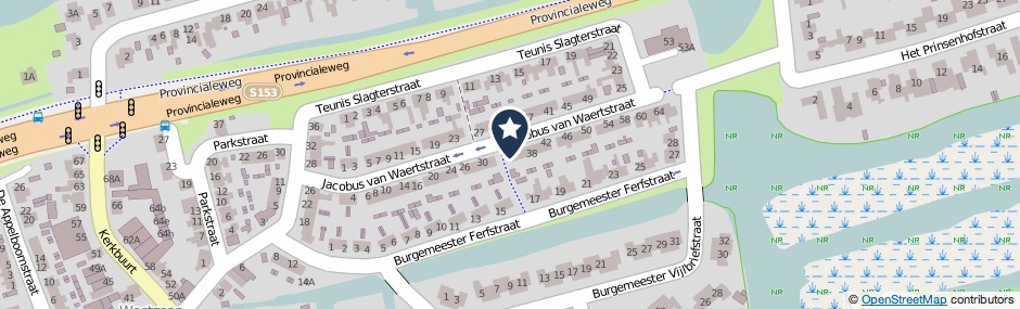 Kaartweergave Jacobus Van Waertstraat 34 in Westzaan