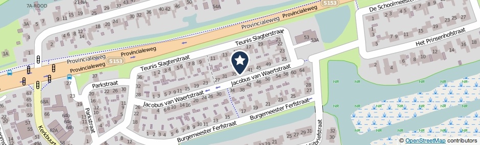 Kaartweergave Jacobus Van Waertstraat 37 in Westzaan