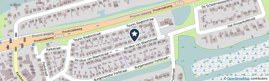 Kaartweergave Jacobus Van Waertstraat 41 in Westzaan