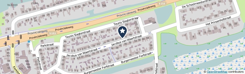 Kaartweergave Jacobus Van Waertstraat 43 in Westzaan