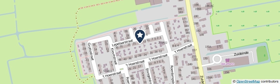 Kaartweergave Lepelaarstraat 17 in Westzaan