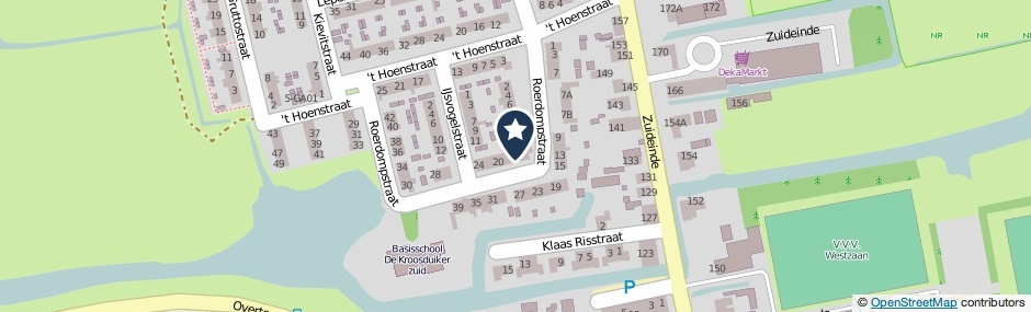 Kaartweergave Roerdompstraat 16 in Westzaan