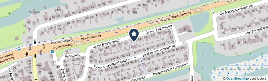 Kaartweergave Teunis Slagterstraat 12 in Westzaan