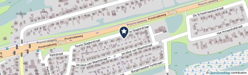 Kaartweergave Teunis Slagterstraat 15 in Westzaan