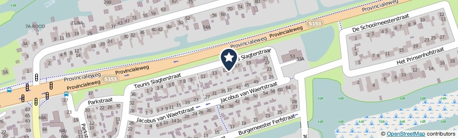 Kaartweergave Teunis Slagterstraat 16 in Westzaan