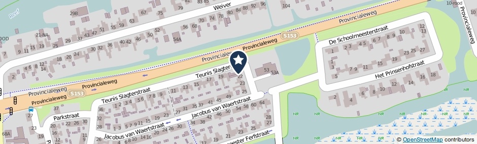 Kaartweergave Teunis Slagterstraat 21 in Westzaan