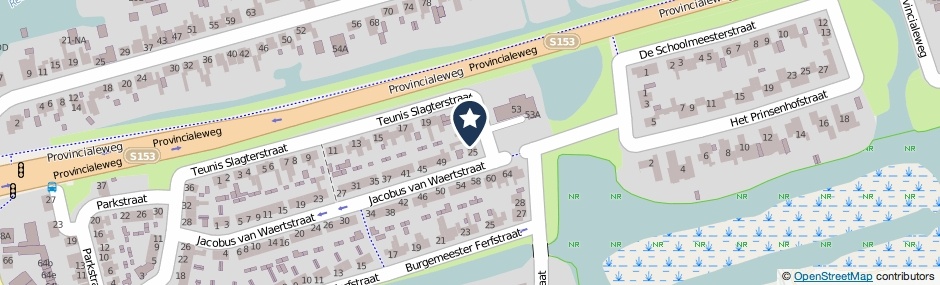 Kaartweergave Teunis Slagterstraat 24 in Westzaan