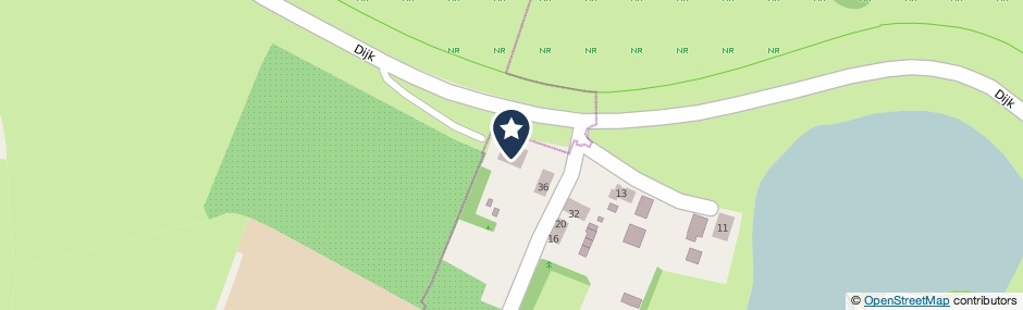 Kaartweergave Dijk 15 in Weurt