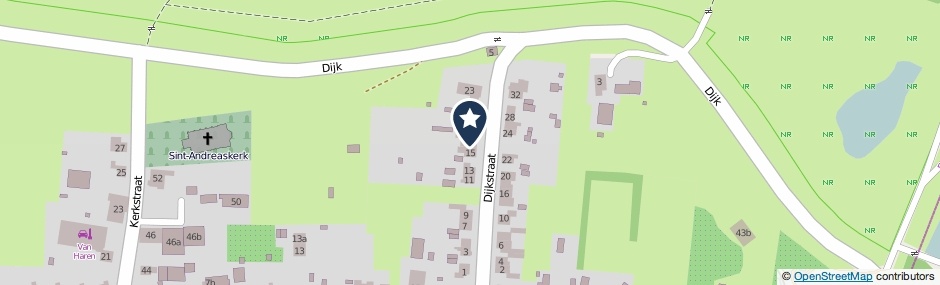 Kaartweergave Dijkstraat 17 in Weurt