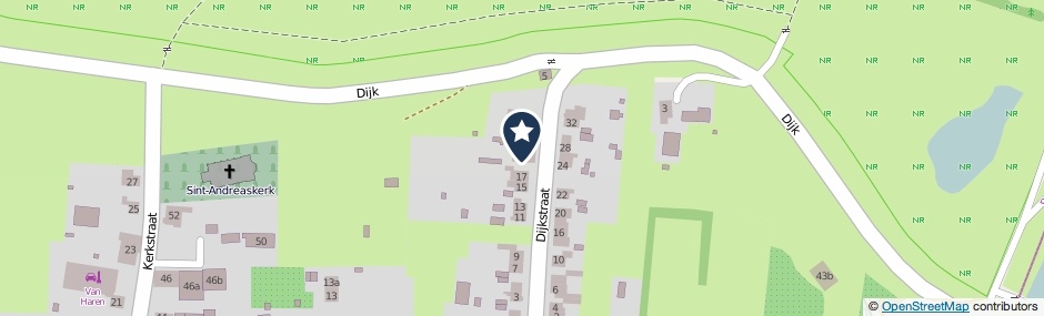 Kaartweergave Dijkstraat 19 in Weurt