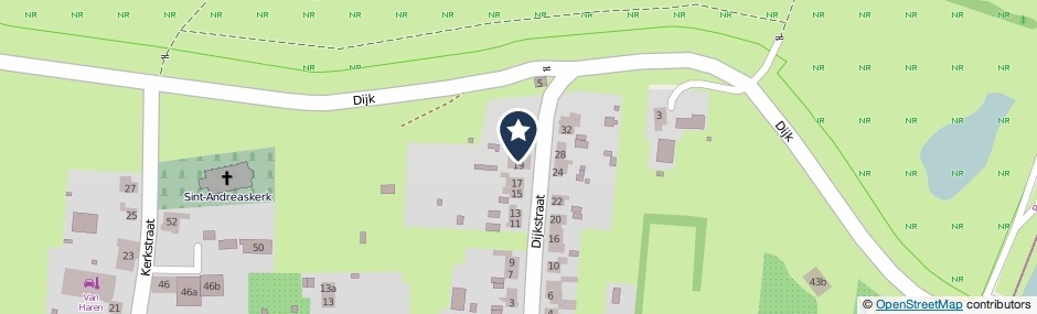 Kaartweergave Dijkstraat 21 in Weurt