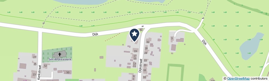 Kaartweergave Dijkstraat 23 in Weurt