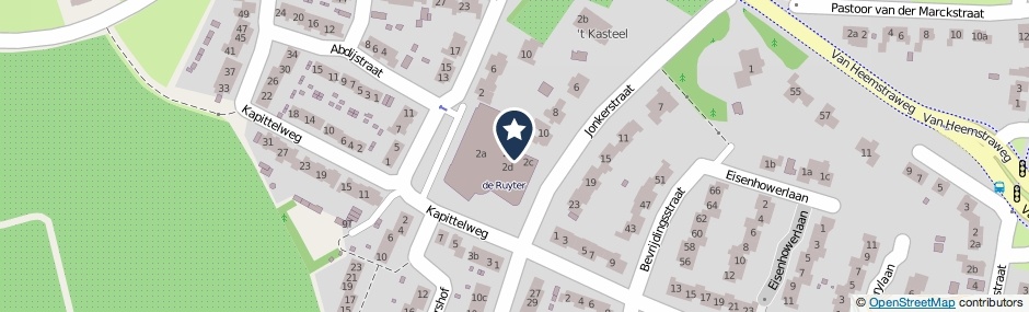 Kaartweergave Kapittelweg 2-E in Weurt