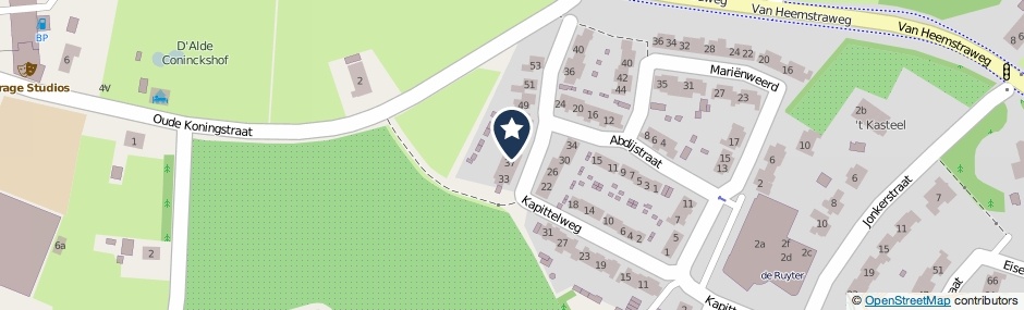 Kaartweergave Kapittelweg 39 in Weurt