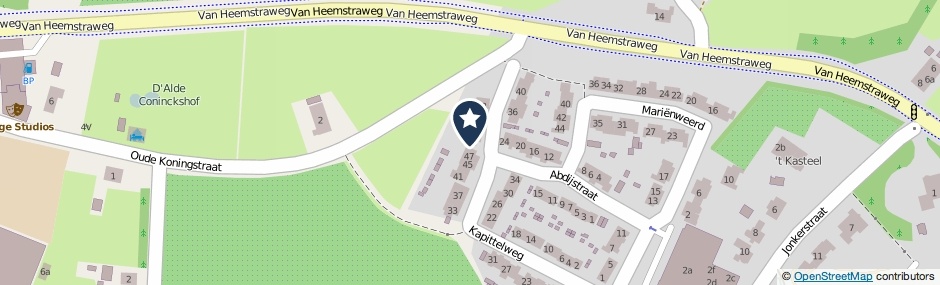 Kaartweergave Kapittelweg 49 in Weurt