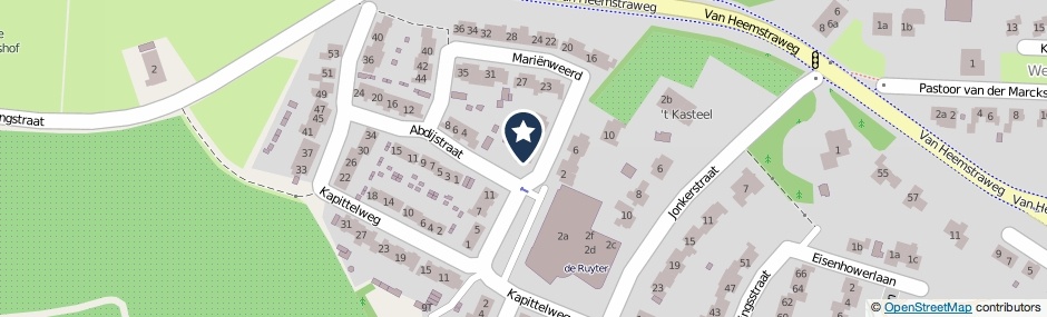 Kaartweergave Marienweerd 13 in Weurt