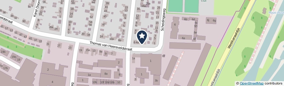 Kaartweergave Thomas Van Heereveldstraat 2-A in Weurt