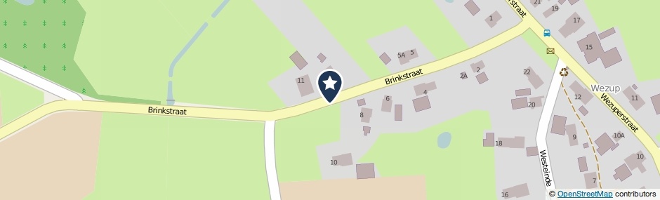 Kaartweergave Brinkstraat in Wezup