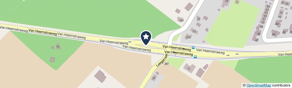 Kaartweergave Van Heemstraweg in Winssen