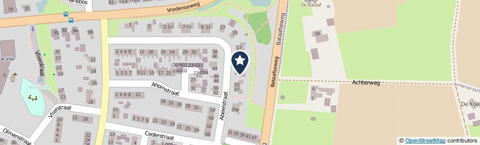 Kaartweergave Abeelstraat 23 in Winterswijk