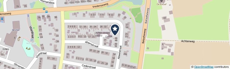 Kaartweergave Abeelstraat 44 in Winterswijk