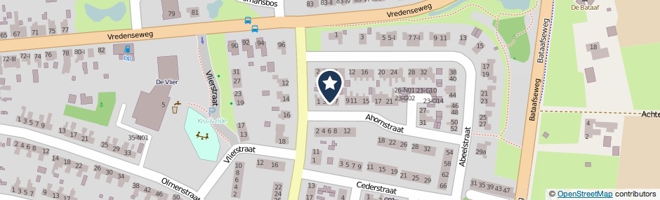 Kaartweergave Ahornstraat 5 in Winterswijk