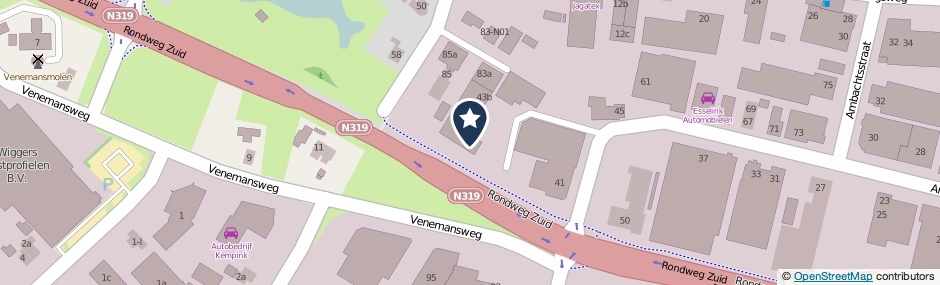 Kaartweergave Ambachtsstraat 43 in Winterswijk