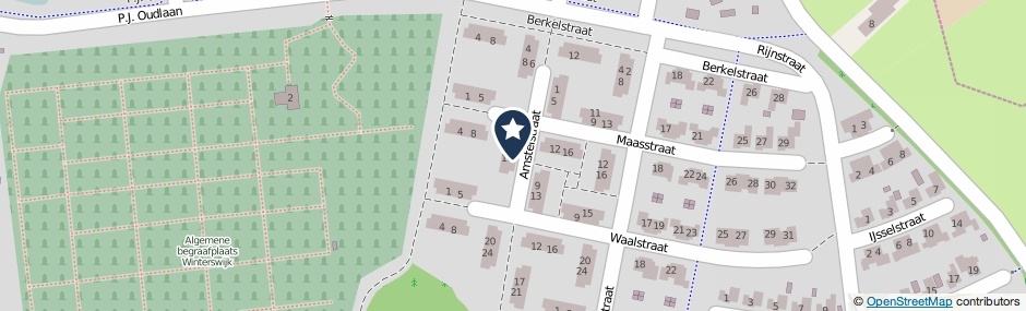 Kaartweergave Amstelstraat 14 in Winterswijk